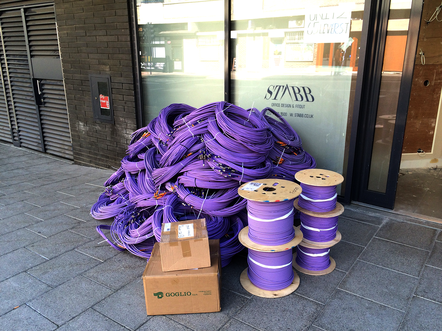 Prefabricated cables delivered to site