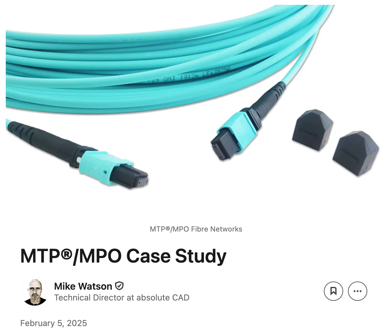 MTP MPO fibre connectors and high density fibre cabling