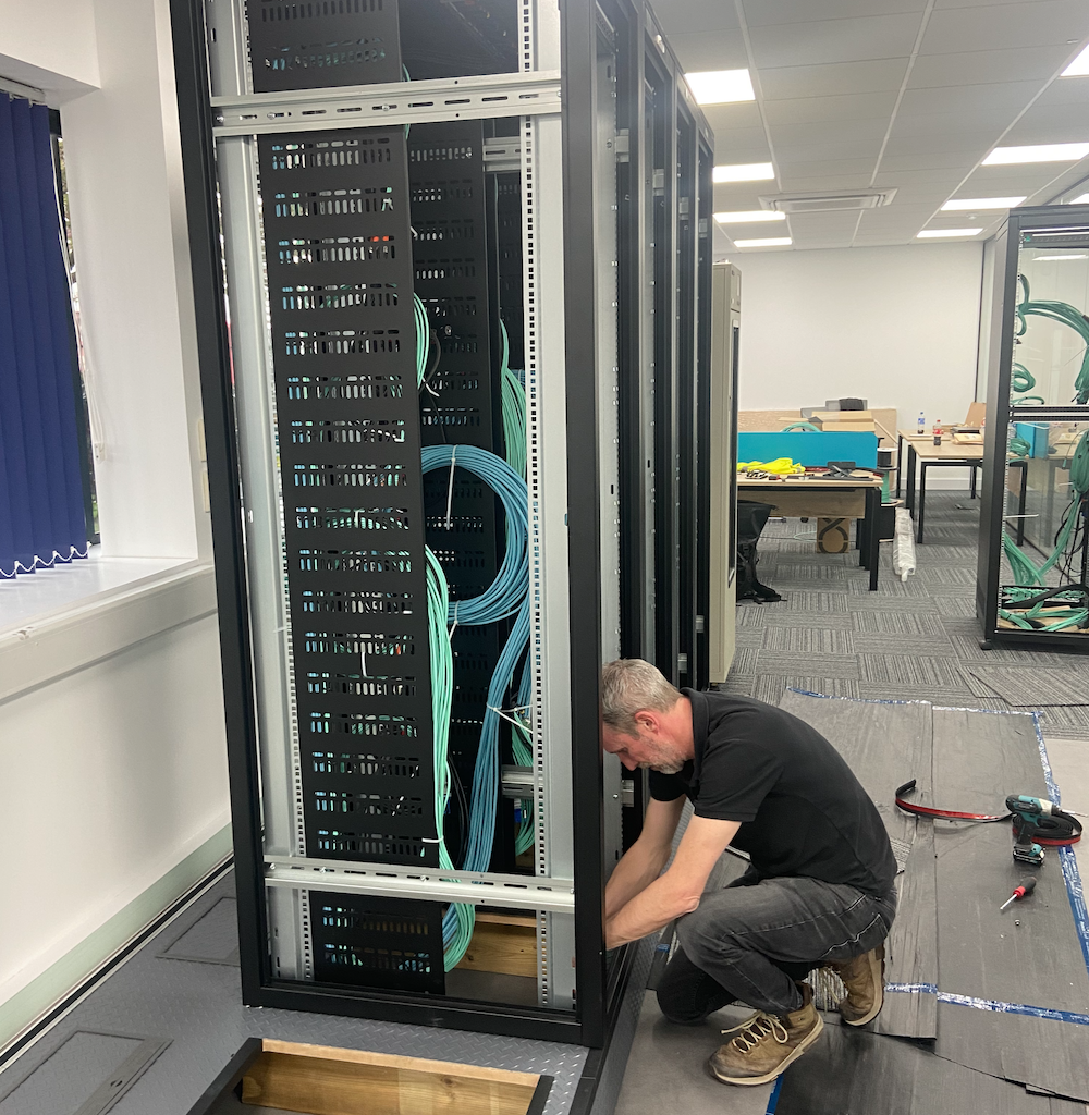 Installing cables in a rack for British Petroleum - Absolute CAD