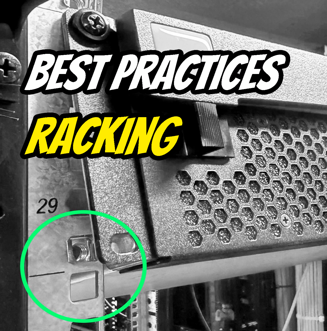 Broadcast equipment racks and legacy video technology in a restoration facility